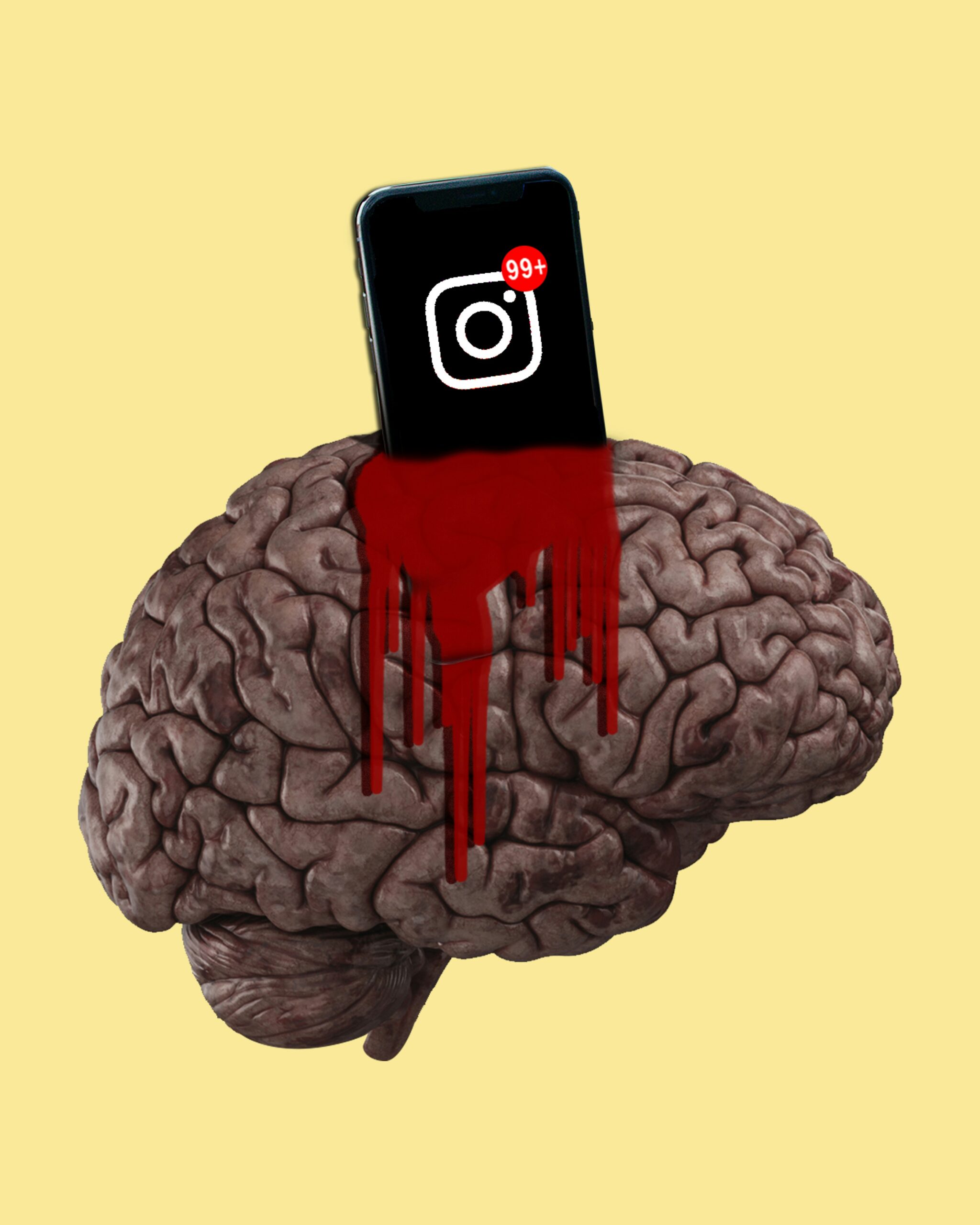 brain with phone